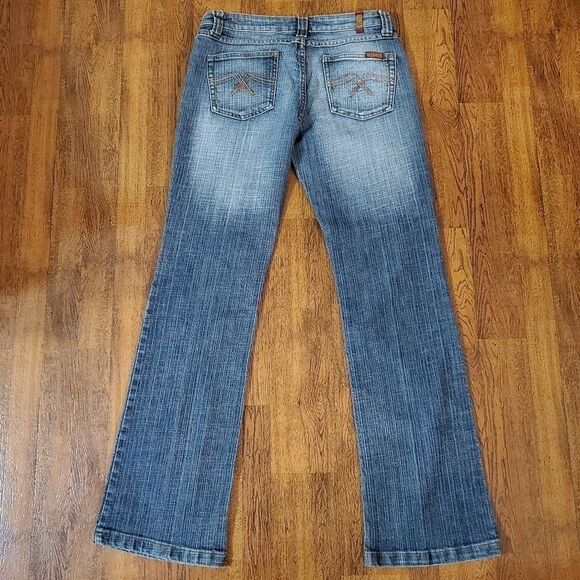 Zana Di Juniors Sz 11 Distressed Boot Cut Denim Blue Jeans - Picture 3 of 10